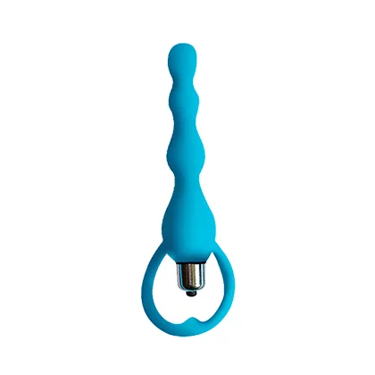BLUE SILICONE ANAL VIBRATOR AD-029